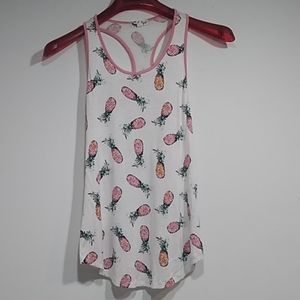 About a Girl tank racer back pineapple tee XS